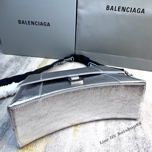 Balenciaga專櫃爆款鱷魚紋女士皮包 巴黎世家2022鏈條包Downtown S號單肩包 款號:8509 fyj1256